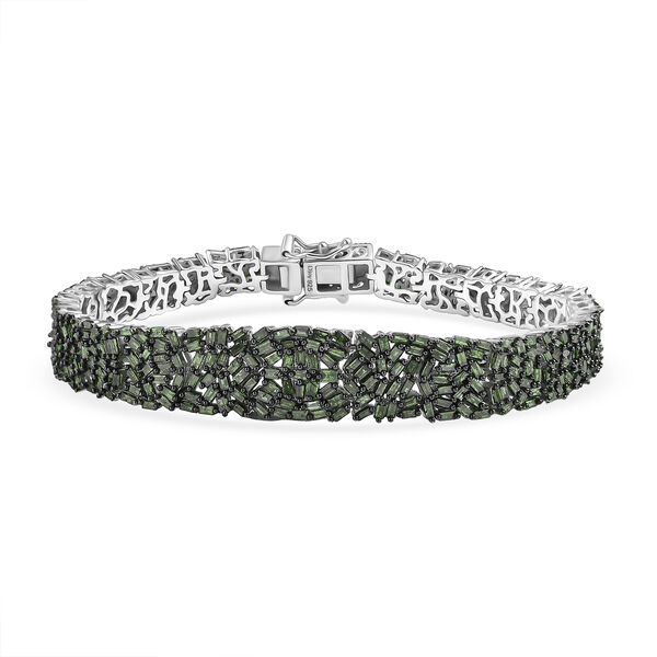 D'Joy Grüner Diamant Armband ca. 19 cm 925 Silber rhodiniert ca. 7,76 ct. image number 0