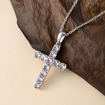 Wei&szlig;er Kristall-Anh&auml;nger mit 50cm Kette - 2,08 ct.