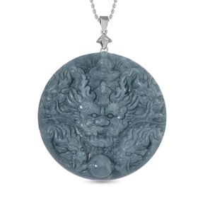 Natürlicher Olmek Jadeit Anhänger mit 50cm Kette - 265 ct.