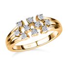 Diamant Ring 925 Silber vergoldet  ca. 0,05 ct image number 3