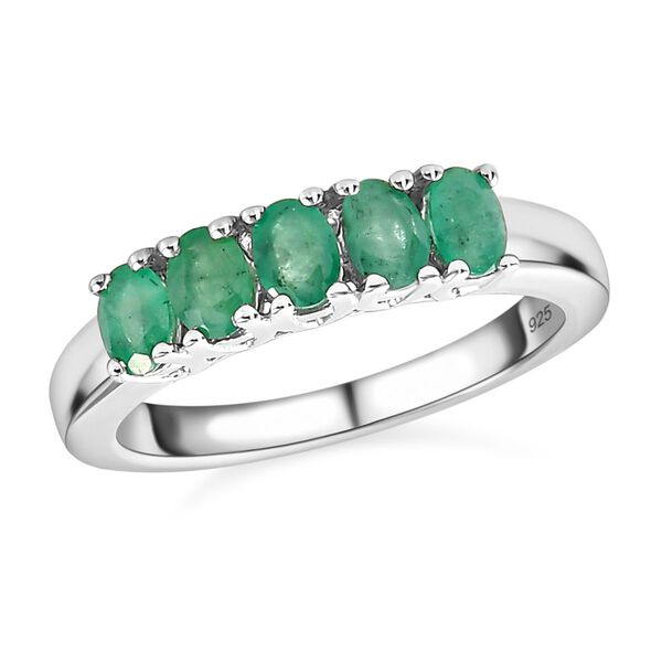Kagem sambischer Smaragd-Ring, 925 Silber platiniert  ca. 0,82 ct image number 4