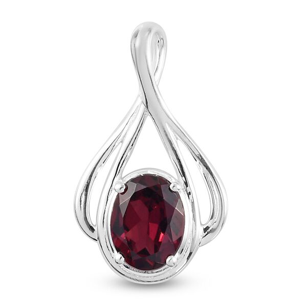 Rhodolith-Granat Anhänger 925 Silber ca. 1,25 ct image number 0