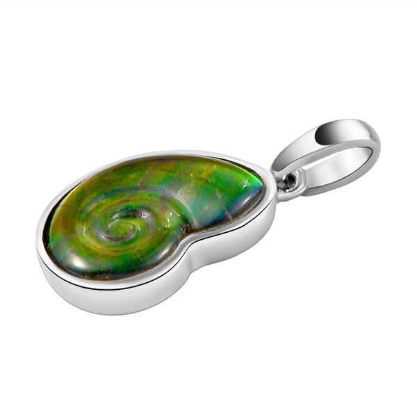 Kanadische Ammolit-Solit&auml;r-Anh&auml;nger in Silber image number 4