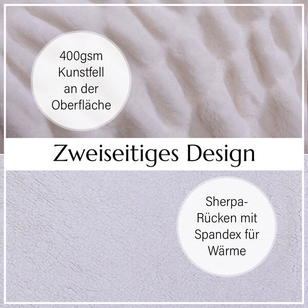 Serenity Night: Luxusdecke aus Kunstfell, Gr&ouml;&szlig;e 150x200 cm, Wei&szlig; image number 13