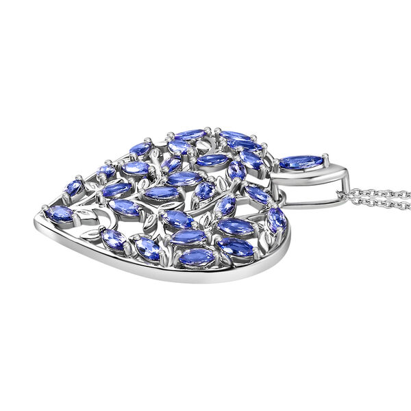 Tansanit Anh&auml;nger mit 45cm Kette - 3,86 ct. image number 4