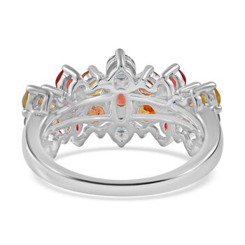 Mehrfarbiger Saphir Ring, ca. 3,18 ct.