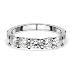Moissanit-Ring, 925 Silber Platin (Größe 20.00) ca. 1,05 ct