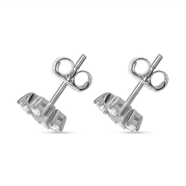 Moissanit Ohrringe, 925 Silber rhodiniert - 0,27 ct. image number 4