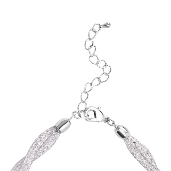 Weiße Kristall 50+5cm Halskette image number 2