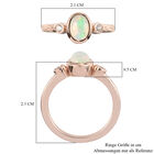 Natürlicher Äthiopischer Opal und Zirkon Ring 925 Silber rosévergoldet  ca. 0,64 ct image number 6