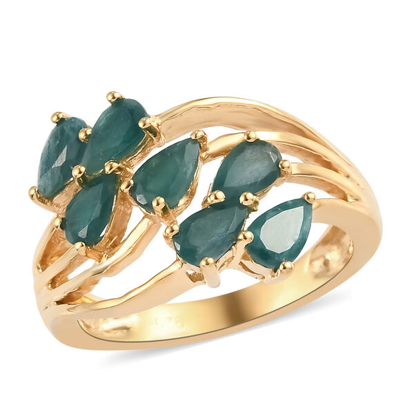 Grandidierit Ring 925 Silber vergoldet  ca. 1,48 ct