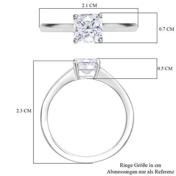 LUXURIANT IGI zertifizierter VS-EF Labor Diamant Ring in 950 Platin - 1 ct. image number 6