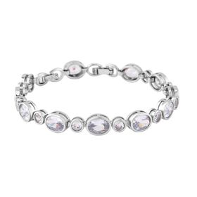 Weißes Zirkonia-Armband, ca. 19.5 cm 10.00 ct