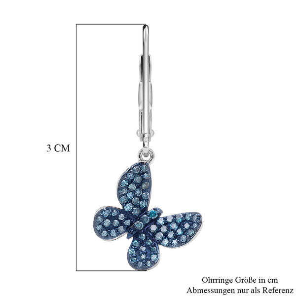 D'Joy blaue Diamant Ohrringe - 0,50 ct. image number 4