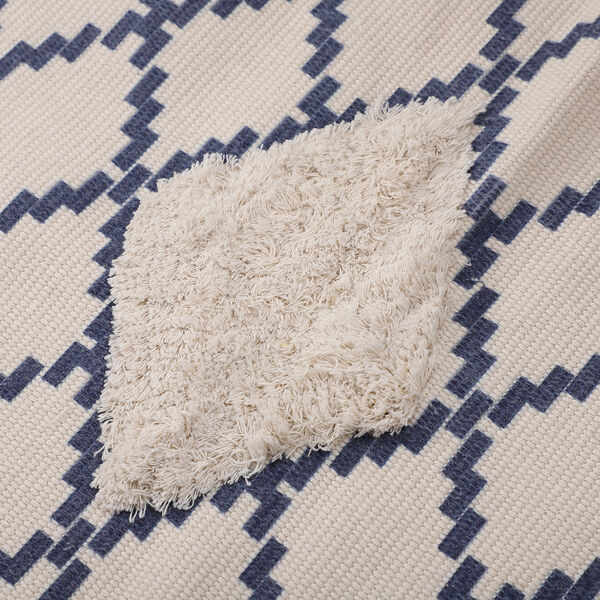 Tufting Teppich mit Quaste, Gr&ouml;&szlig;e: 57x90 cm, Blau image number 4