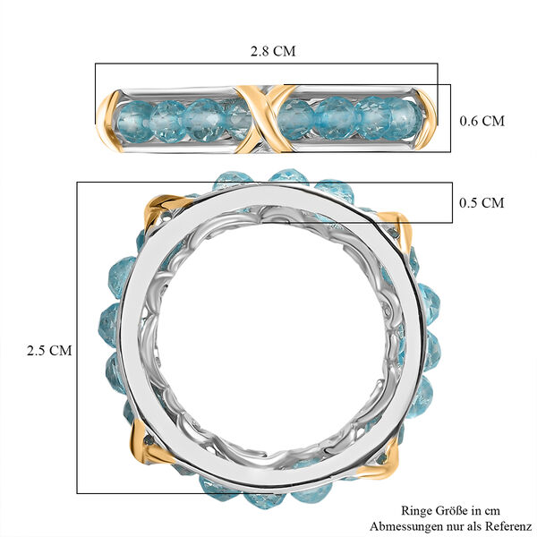 EverTrue AA blauer Apatit Ring - 3,88 ct. image number 6
