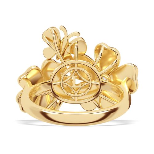 LUXURIANT DIAMOND -Lab Grown Diamant SI-GH Ring 925 Silber 750 Gelbgold Vermeil (Größe 17.00) ca. 1.00 ct image number 6