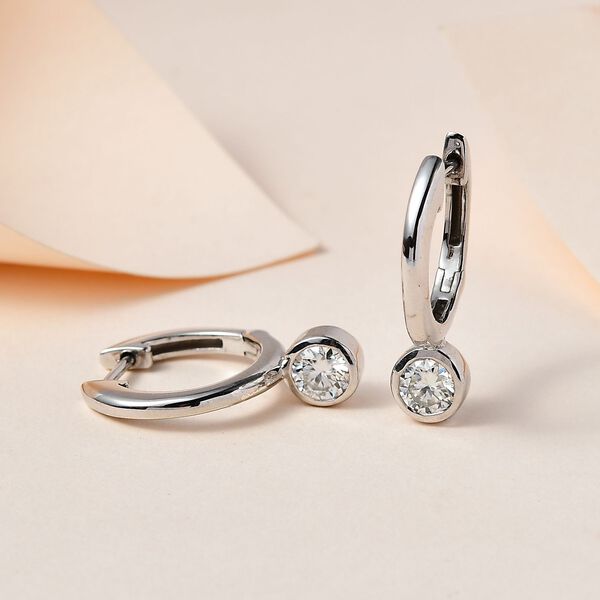 Solit&auml;r Moissanit Ohrringe - 0,87 ct. image number 5