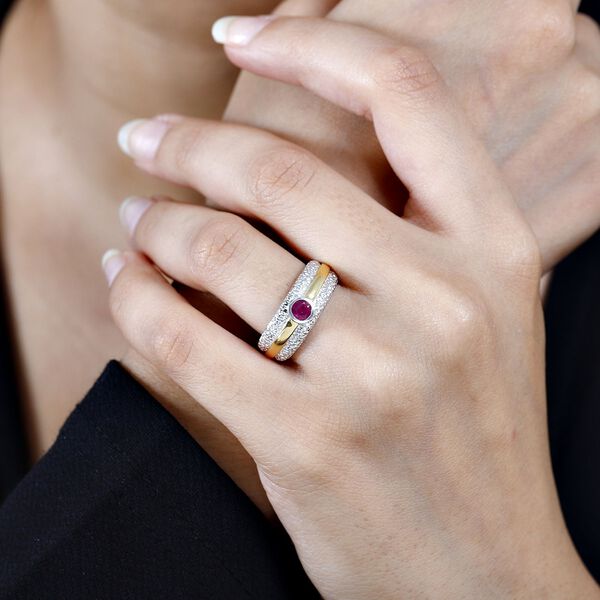 Zweifarbiger afrikanischer Rubin-Ring - 0,40 ct. image number 3