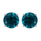 Capri-Blau Triplett Quarz-Ohrringe, 925 Silber platiniert ca. 2,77 ct
