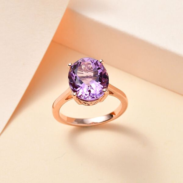 AA Rose De France Amethyst Ring 925 Silber ros&eacute;vergoldet (Gr&ouml;&szlig;e 16.00) ca. 4,82 ct image number 2