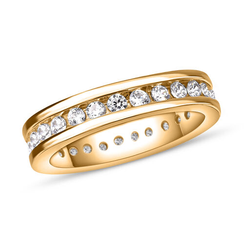 Lustro Stella - Weißer Zirkonia-Ring, 925 Silber vergoldet ca. 0,54 ct image number 0