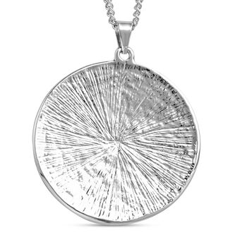 Wei&szlig;er Kristall Anh&auml;nger mit Kette, silberfarben