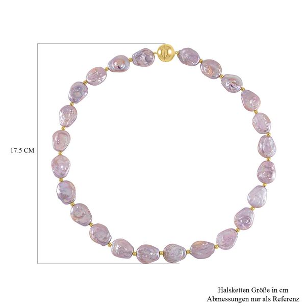 14-16mm lila S&uuml;&szlig;wasserperlen Halskette image number 5