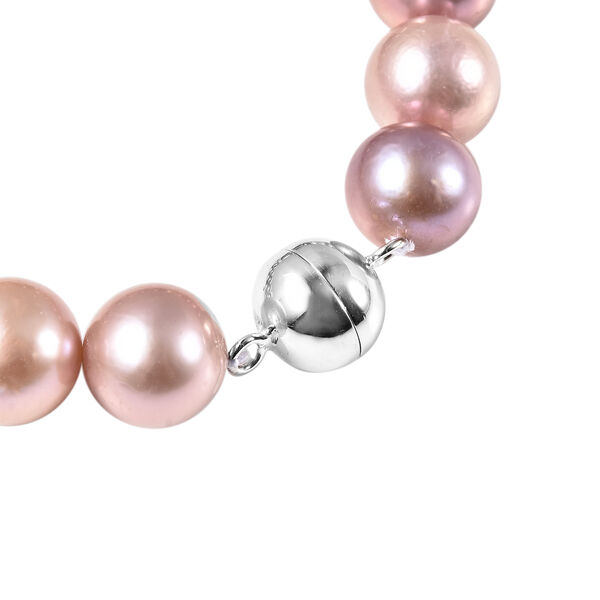 Mehrfarbiges Edison Perle Armband ca. 18 cm lange mit Magnetschloss 925 Silber rhodiniert image number 4