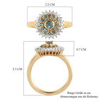 Alexandrit und Zirkon Ring 925 Silber vergoldet  ca. 0,74 ct image number 6