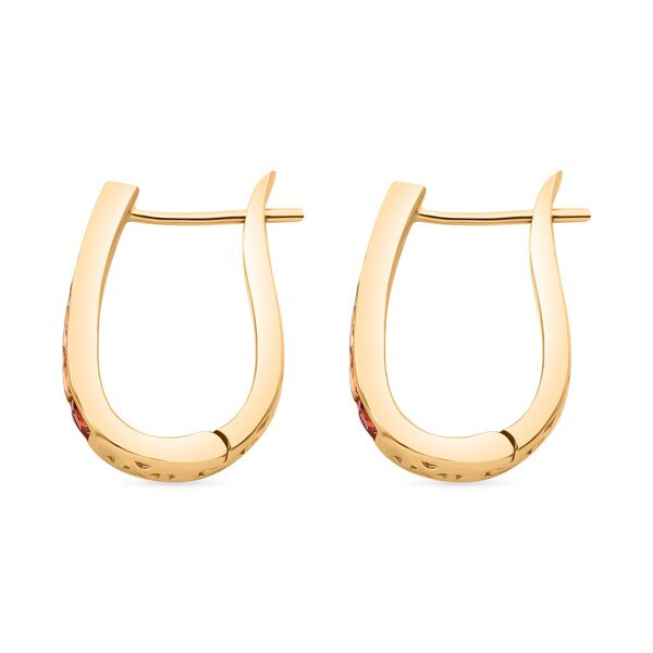 AA Mehrfarbige Saphir Ohrringe, 925 Silber Gelbgold Vermeil ca. 1.80 ct image number 4