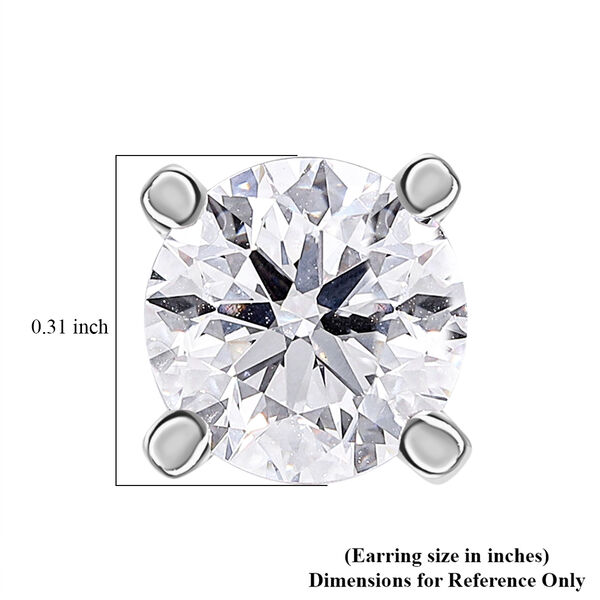 SGL zertifizierte VS-GH  Diamant-Ohrringe in 950 Platin - 0,50 ct. image number 4