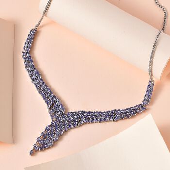 Tansanit 45cm Halskette- 12,48 ct.