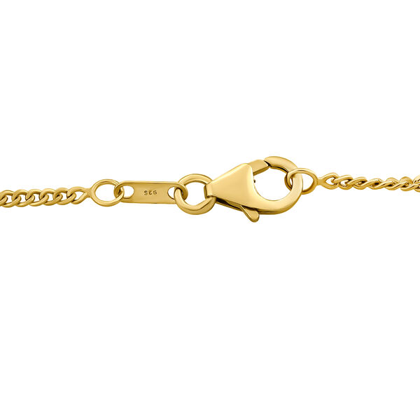 Pfau Triplett Quarz-Halskette, ca. 45 cm, 925 Silber vergoldet ca. 19,18 ct image number 4