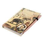 Hardcover Notizbuch mit Kupfer Kugelschreiber, Elefant-Muster, beige