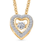 LUXURIANT DIAMOND - Lab Grown Diamant SI-GH Schmuckset 925 Silber 750 Gelbgold Vermeil ca. 0.25 ct