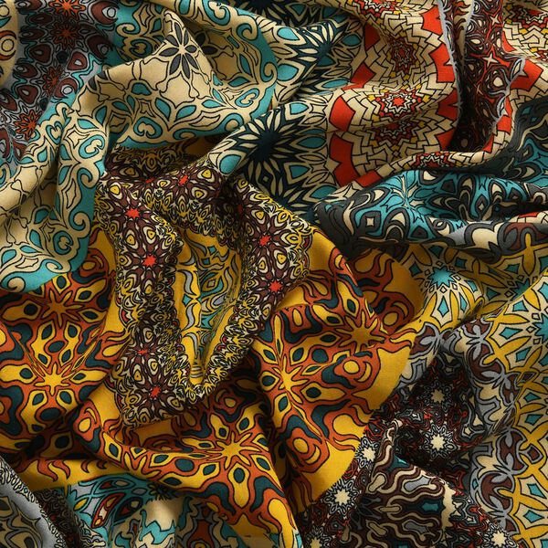 Taillen-Culottes mit Smok-Detail und Kaleidoskop-Muster, Einheitsgr&ouml;&szlig;e, gr&uuml;n image number 5