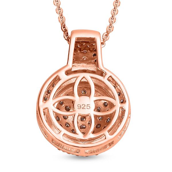 Nat&uuml;rlicher Champagner Diamant-Anh&auml;nger mit 50cm Kette - 0,75 ct. image number 5