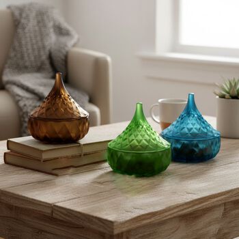 3er Set - Duftkerze Rundglas English Oak Kokosnuss Vanille Franz&ouml;sischer Kaffee, 7.8 x 8.5 cm