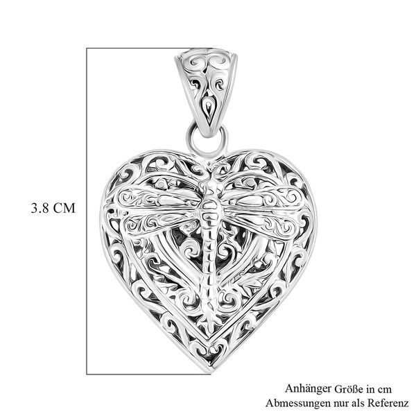 Royal Bali Kollektion - Herz Ring und Anhänger mit Libellenmotiv image number 12