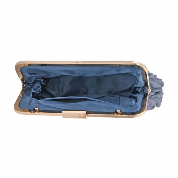 Clutch mit Metallschulterriemen in Stepp-Optik, Nude image number 5