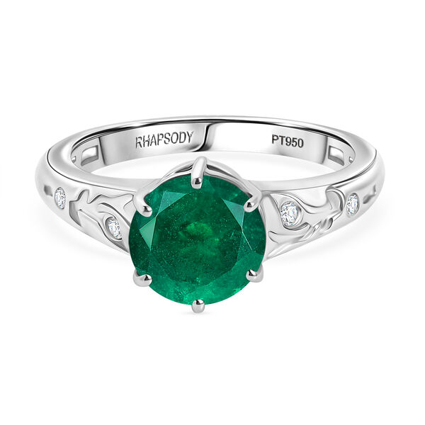 RHAPSODY AAAA Kagem sambischer Smaragd und VS Diamant Ring in 950 Platin - 2,13 ct. image number 0