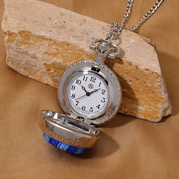 EXKLUSIVES ANGEBOT STRADA SPINNING Uhr Blaues Murano-Stil Glas mit Japanisches Uhrwerk 91.4 cm image number 2