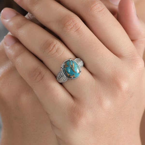 Blauer Mojave Türkis-Ring - 4,51 ct. image number 3
