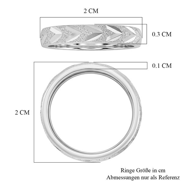 D'Joy platinierter 925 Silber Bandring image number 5