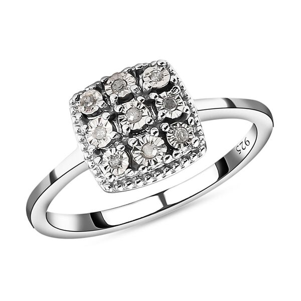 Weißer Diamant-Ring image number 4