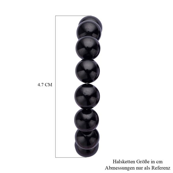 Schwarze Spinell Creolen, Edelstahl ca. 95,00 ct image number 5