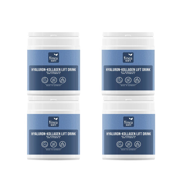 Linea Soft 4er-Set Hyaluron und Collagen Anti-Aging Lift Drink 300 gr - 30 Tage Kur image number 0
