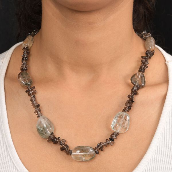 Lodlith, Rauchquarz Halskette ca. 60 cm 316L Edelstahl ca. 145.00 ct image number 3