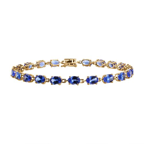 AAA Tansanit Armband in 585 Gelbgold, 19cm - 9,45 ct. image number 0